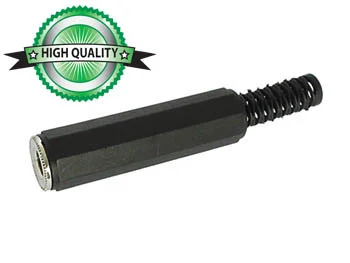 Conector Jack Hembra de Níquel Con Funda de Plást.