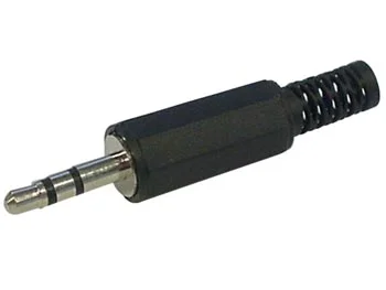 Clavija Jack 3.5 Macho Estéreo Plástico Negro