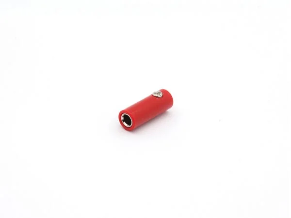 Female Banana Plug Screw Connector - Red