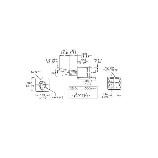 Vertical Toggle Switch Dpdt On-On