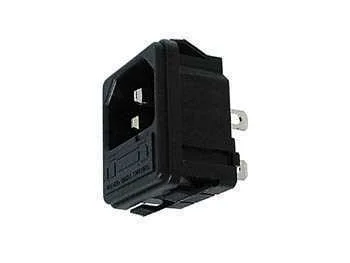 Ficha Iec Macho 3 Pinos com Fusivel Painel