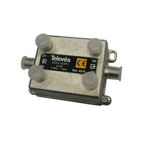 Derivador 4 Salidas 23db Conector F Scatv