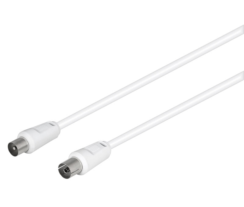 Cable Antena Macho a Hembra Blanco 5.0m