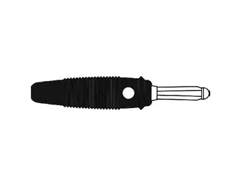 Hq Mating Connector 4mm With Transverse Hole And Soldering End / Black (Bula 30k)