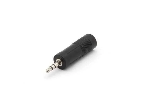 Jack Stereo 6.35mm Fêmea P/Jack Stereo 3.5mm Macho
