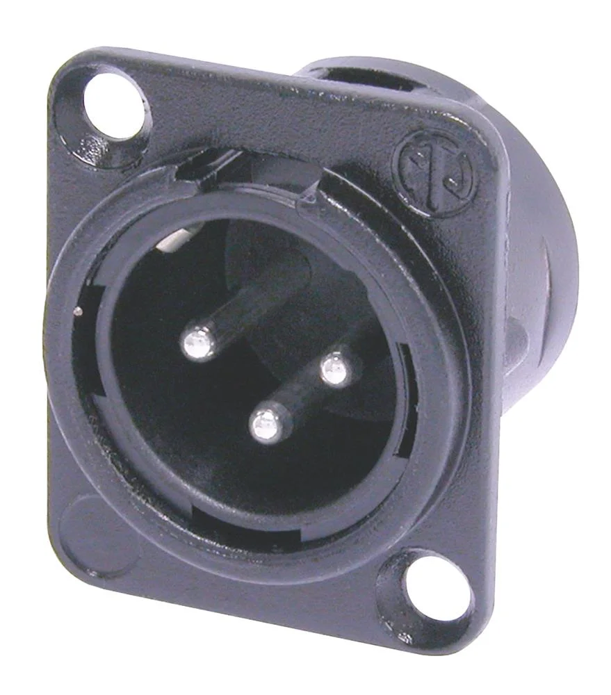 Ficha Xlr Macho 3 Pinos Painel