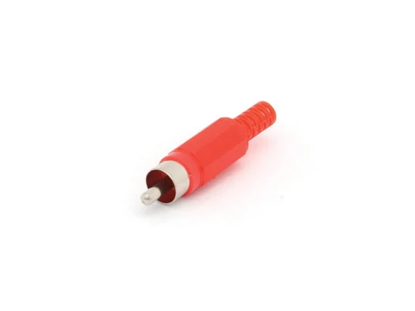 Enchufe Rca Macho Rojo Extensión