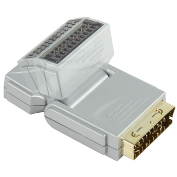 Adaptador Flexivel Scart Femea para Scart Macho