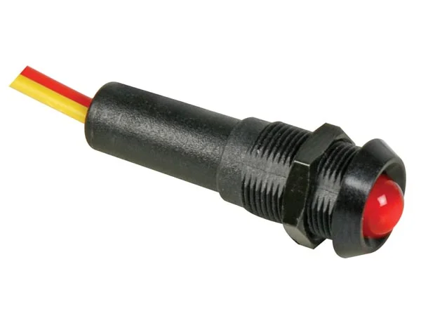 Lámpara LED Intermitente 12v Roja. - Marco Negro