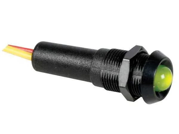 Lámpara LED Verde 12v - Marco Negro