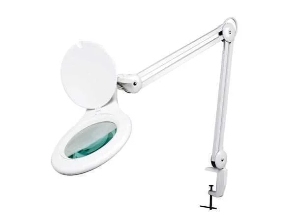Lâmpada LED de Secretária com Vidro de Aumento de 5 Dioptrias - 4 W - 48 Leds - Branco