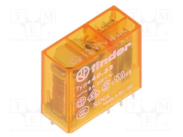 Rele Mini Para C.i. 2 Contatos Reversivel 12vac 8a