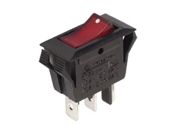 Power Rocker Switch 10a-250v Spst On-Off - With Red Neon Light