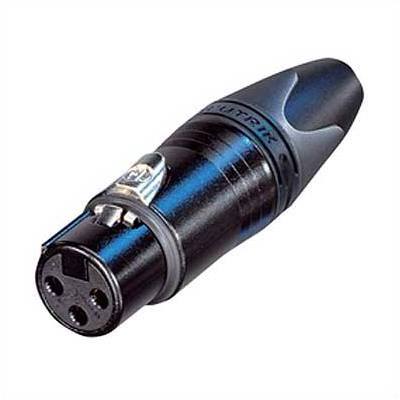 Ficha Xlr Femea 3 Pinos Prateada Neutrik