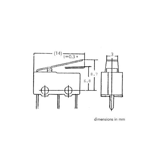 Microswitch em Miniatura 3a