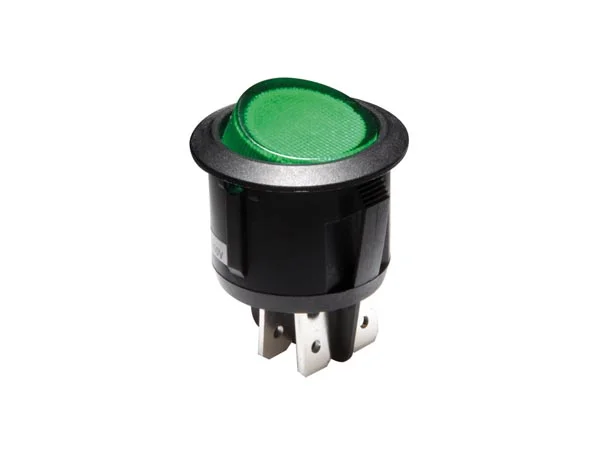 Illuminated Rocker Switch  - Green - Dpst/On-Off