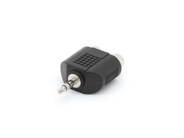 Conector Estéreo Rca Hembra Dual a Macho de 3,5 Mm