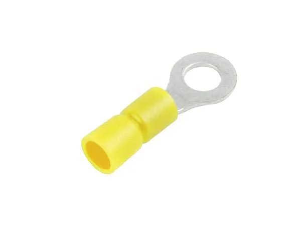 Terminal Aislado Redondo Amarillo 6.4mm