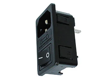Tomada Ac com Fusivel e Interruptor Painel