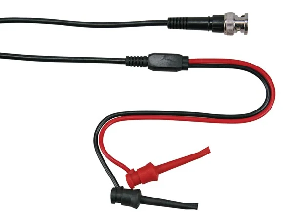 Cabo Coaxial 1m-Bnc Macho+2 Clips Gancho Miniatura