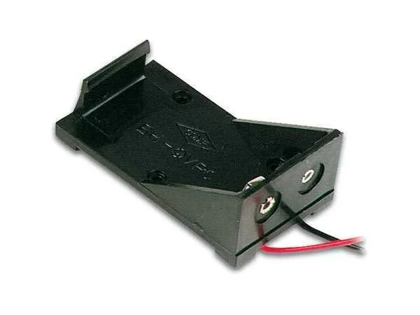 Soporte de Batería para 1 Celda de 9 V (Con Cable.
