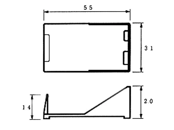 Soporte de Batería para 1 Celda de 9 V (Con Cable.