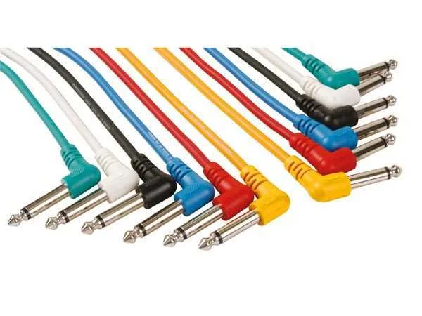 Establecer 6 Cables Jack 6.5 Mm Macho/Macho 90º 1.