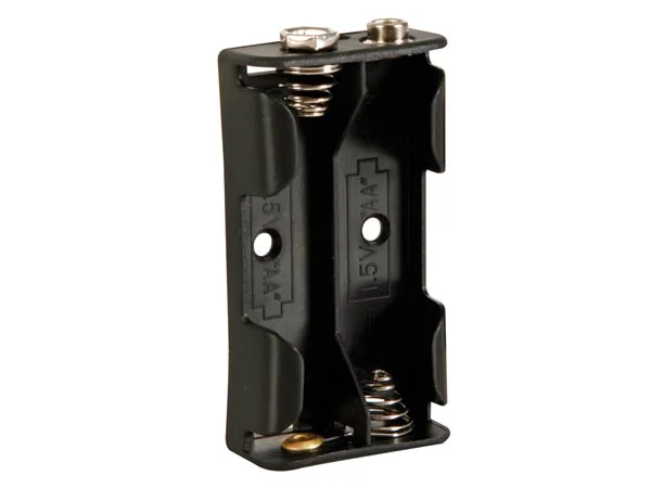 Battery Holder For 2 X Aa-Cell (With Snap Terminals)