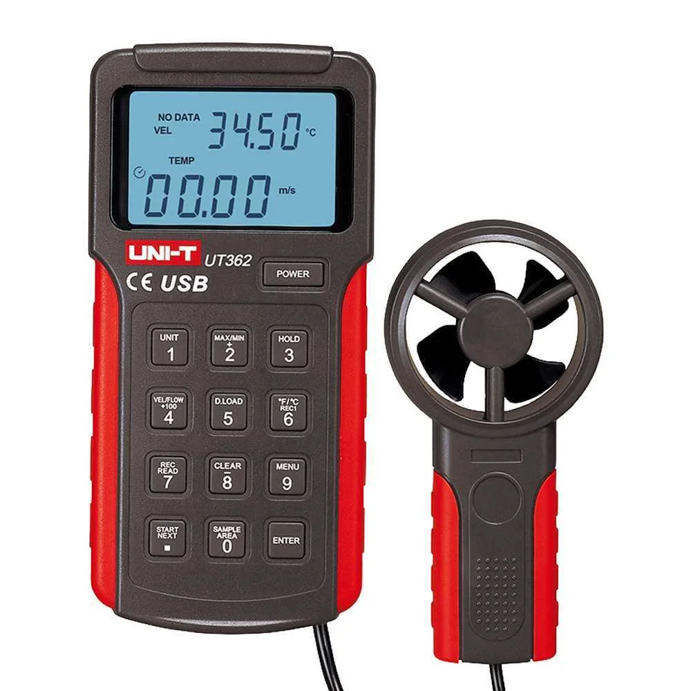 Anemómetro Tipo Split - Sensor de Velocidad Del Viento de Alta Precisión - Sensor de Temperatura - a