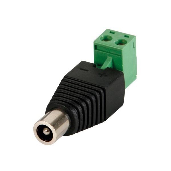 Enchufe Cc 5,5x2,1 Mm Hembra a Terminal de Tornil.