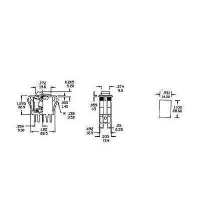 Power Rocker Switch 10a-250v Spdt On-On