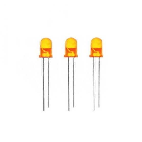 LED 5mm Laranja 40mcd 50&deg; Frente Convexa