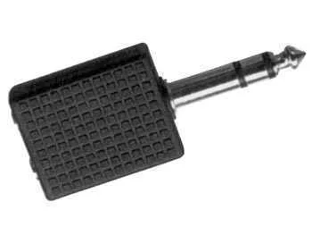 Adaptador Jack 6.35 Macho para 2 Jack 3.5 Fêmea