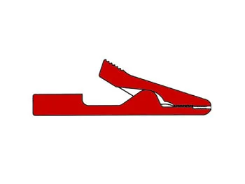 Insulated Miniature Crocodile Clips 2mm / Red (Ma1)