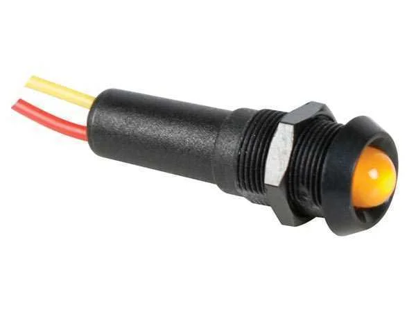Lámpara LED Amarilla 12v - Marco Negro