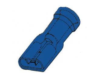 Conector Insulado Fêmea 6.4mm Azul