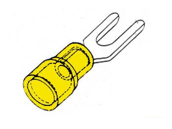Forked Spade Yellow 5.3mm