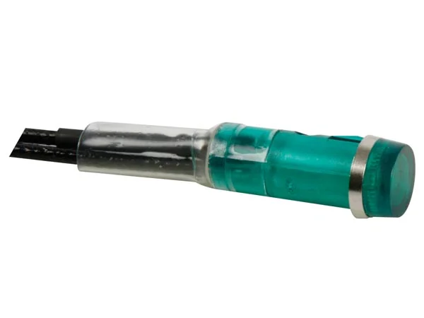 Luz Piloto Redonda 9mm 220v Verde