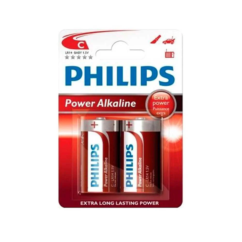 Pilha Alcalina Lr14 Philips Powerlife (2pcs)