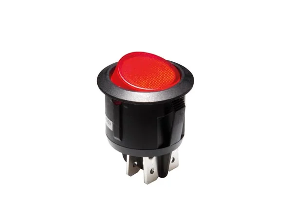 Illuminated Rocker Switch - Red - 2p/On-Off
