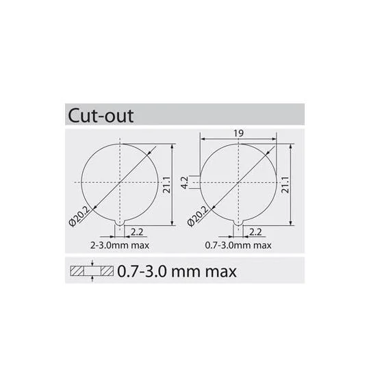 Illuminated Rocker Switch - Red - 2p/On-Off