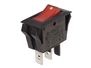 Power Rocker Switch 10a-250v Spst On-Off - With Amber Neon Light