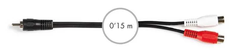 Cable Rca Macho a 2 Rca Hembra 0.15m