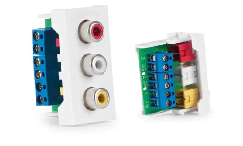 Painel De Conexao Com 3 Rca