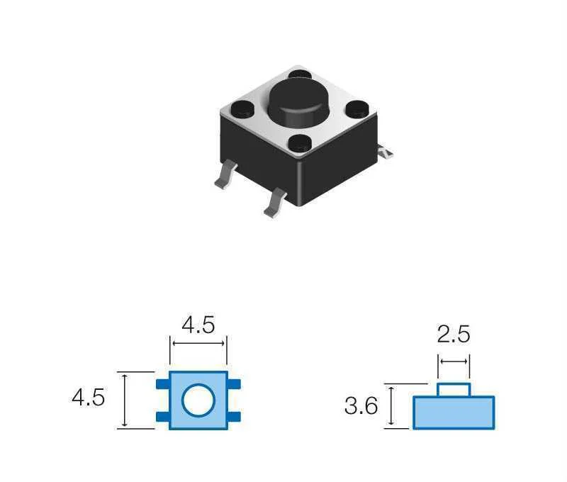 Pulsador De Tato Smd 12Vdc 50Ma