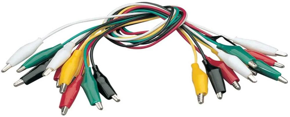 Test Leads 10pc Set 25mm Crocodile Clips