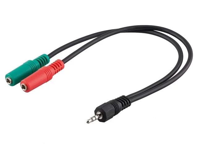 Cabo Jack 3.5mm Macho 4p Para 2 Jack 3.5mm Femea