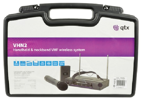 Sistema de Microfone Sem Fios Vhf 173.8+174.8mhz