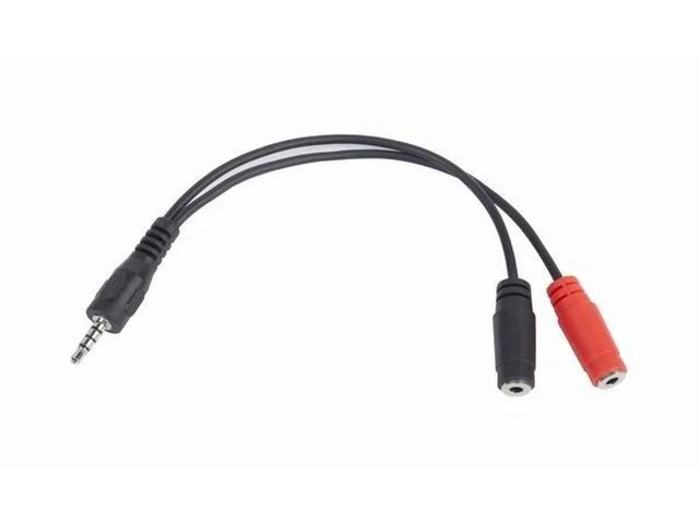 Gembird Cca-417 Audio Cable 0.2 M 3.5mm 2 X 3.5mm Black