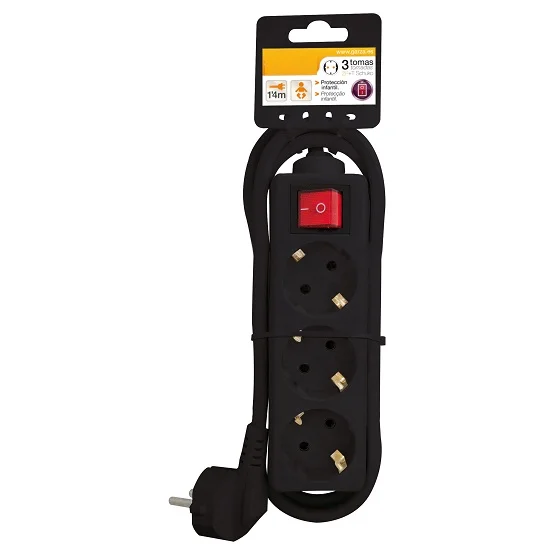 Extensao 3 Tomadas 3x1.5mm2 1.5m C/ Interruptor Pr